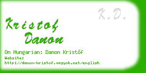 kristof danon business card